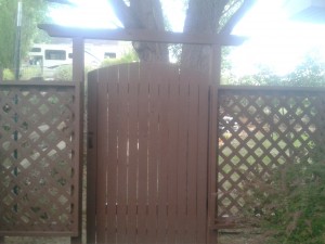 Decorative Gate and Fence for entry into garden