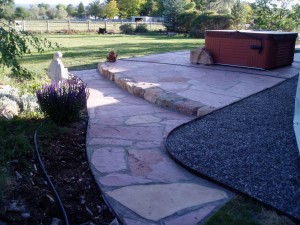 Flagstone pathway