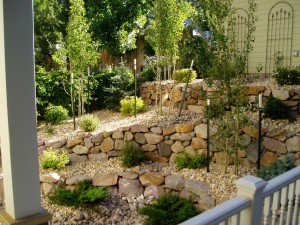 Dry stacked Rock Wall