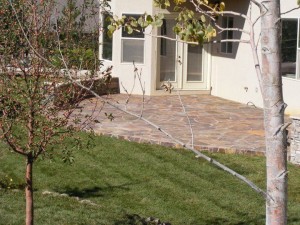 Large flagstone patio